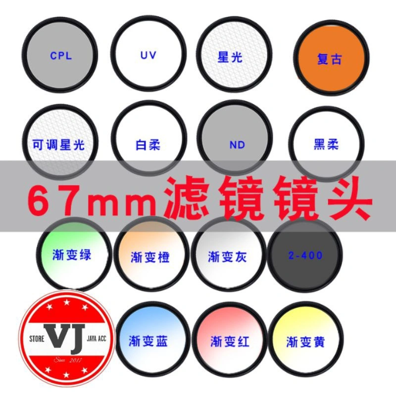 Lensa Filter 67mm Lengkap UV ND MIST STAR DLL