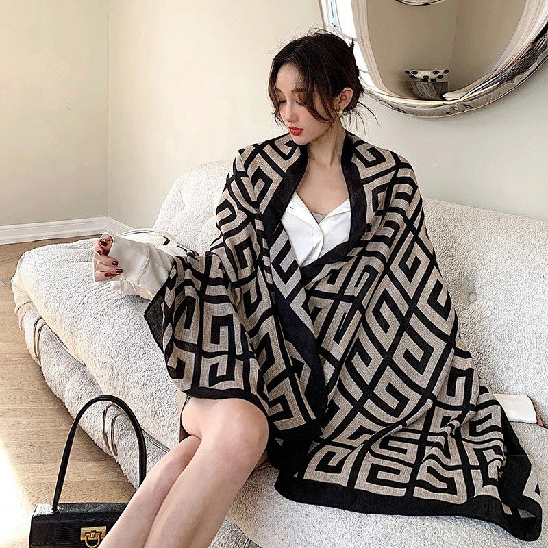 NEW Hijab pashmina bahan katun linen premium | Pashmina Shawl Selendang thin| Scarf Syal Pasmina serbaguna | hijab fashion motif premium quality