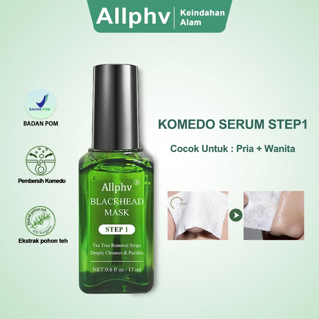 [BPOM] (Grosir) Allphv Blackhead Mask Step1 Penghilang Komedo+Step2 Pore Minimizer Serum