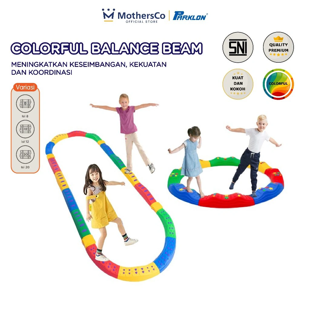 Parklon Balance Beam Anak | Balok Kesimbangan | Papan Titian | Papan Kesimbangan | Balance Board Terapi | Sensori Integrasi | Mainan Edukatif Anak