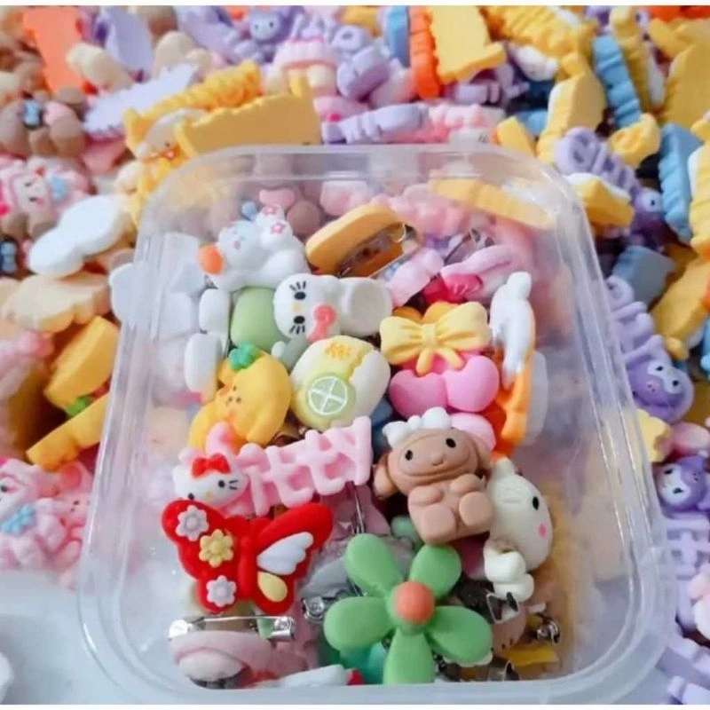 Bros dagu karakter/pin mini karakter clay isi 100pcs dan 50pcs