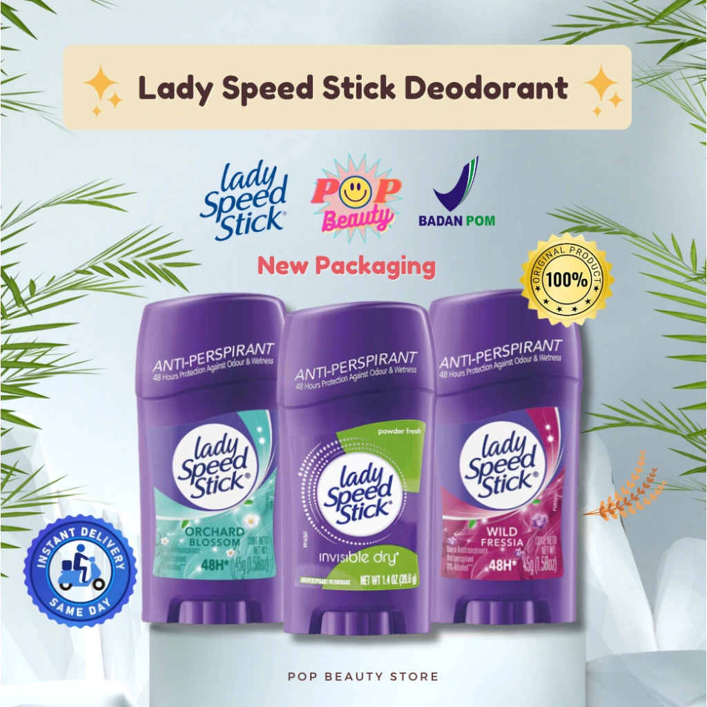 Lady Speed Stick Deodoran/Deodorant Anti-Perspirant Invisible Dry Orchard Blossom Wild Freesia 45 gr