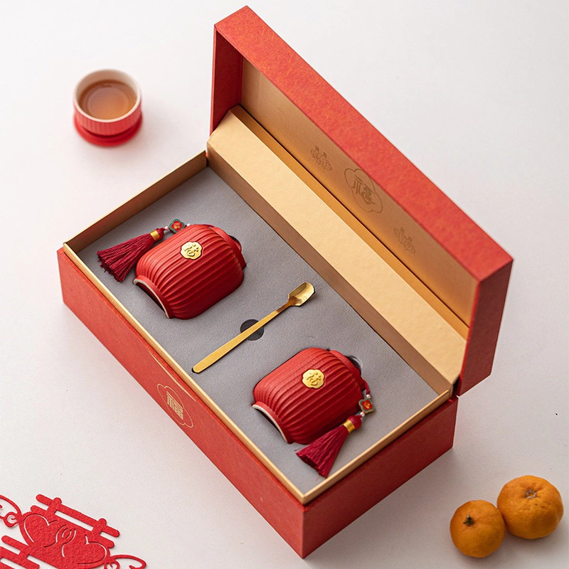 Cangkir teh set chinesse ceramic tea pot set gift box imlek cny hampers