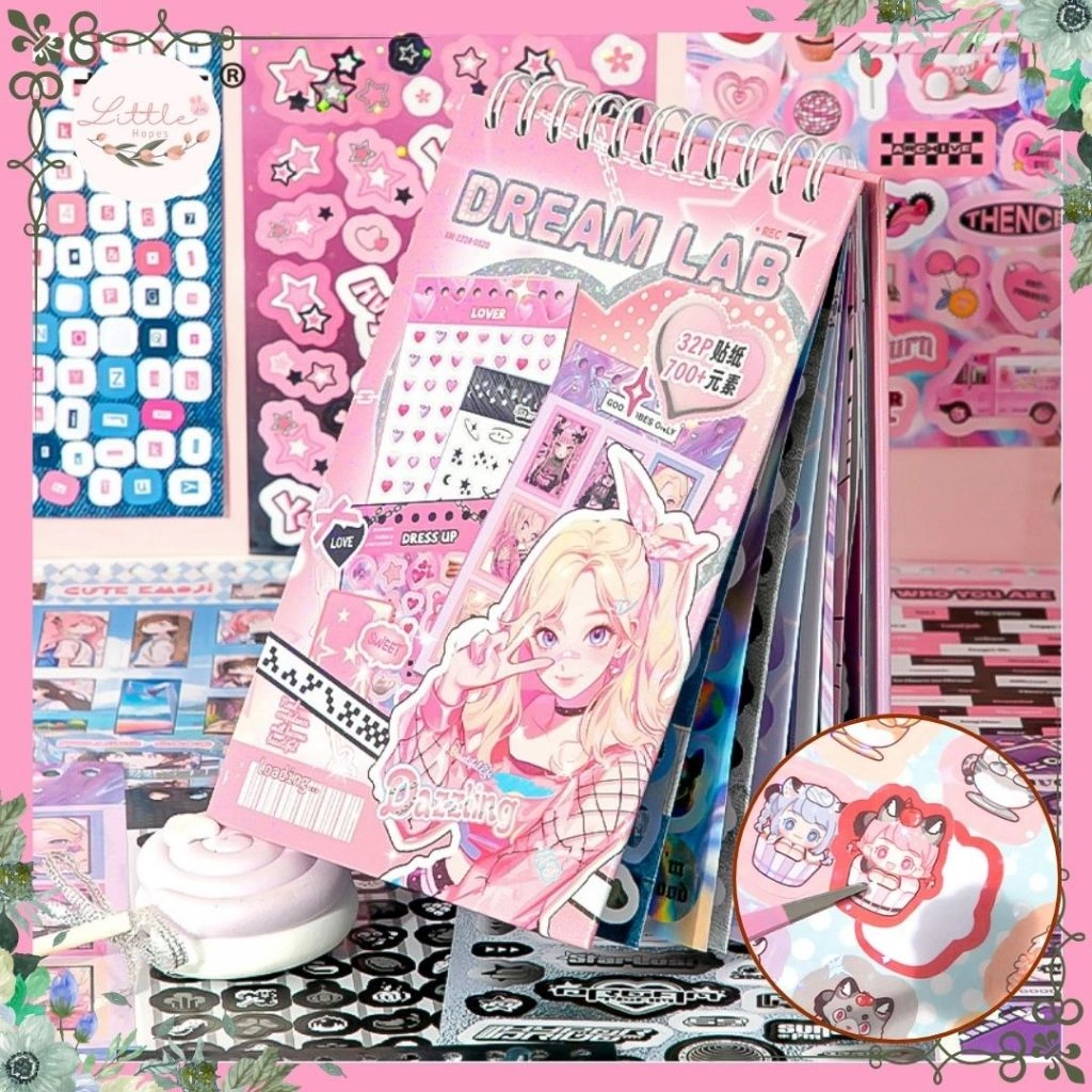 STICKER BOOK 700+ pcs Korean Style PET Journal Diary Deco Scrapbook DIY Unik Creative