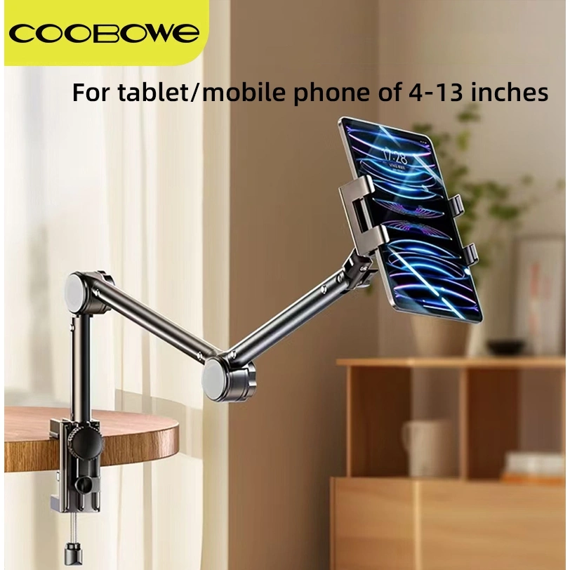 COOBOWE Multi-Function Lazypod Lazy Tripod Phone Holder Mic Stand 360 Degree Rotable Clip On Neck Handphone HP Tablet /Phone Stand Holder Hp
