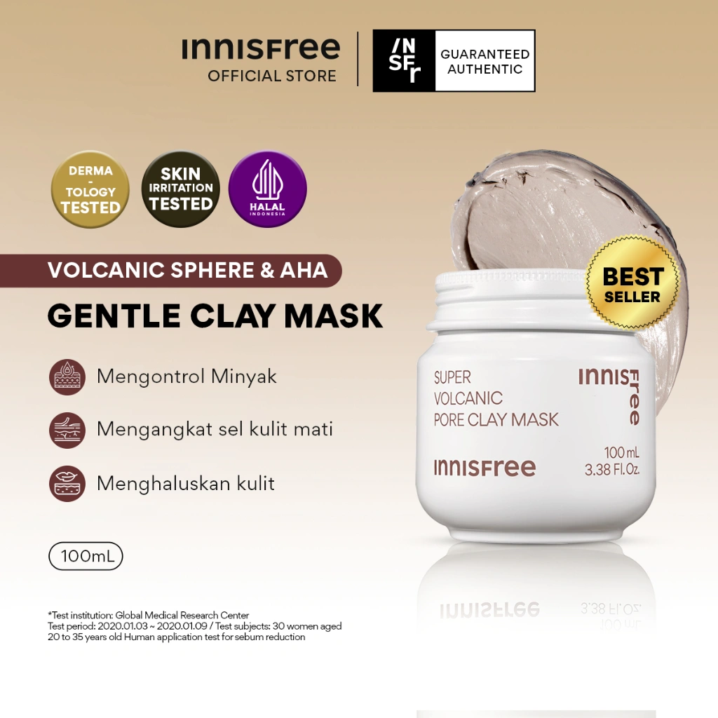 Innisfree Super Volcanic Pore Clay Mask 100ml / Masker Pengontrol Minyak Wajah