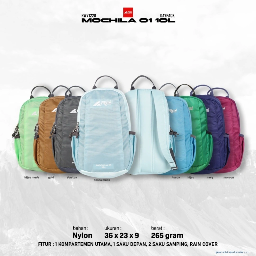 Mochila 01 10L Tas Ransel Arei Outdoorgear Backpack Rei