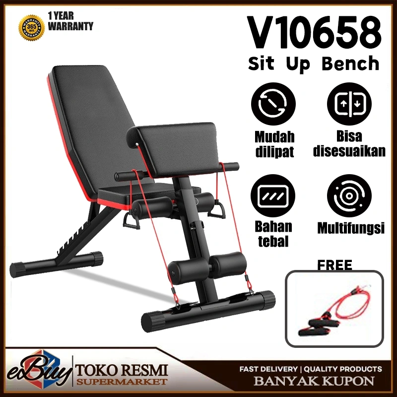 Sport Sit Up Bench Press Alat Olahraga Gym Dumbell Sit Up Board Adjustable Folding Fitness Bench