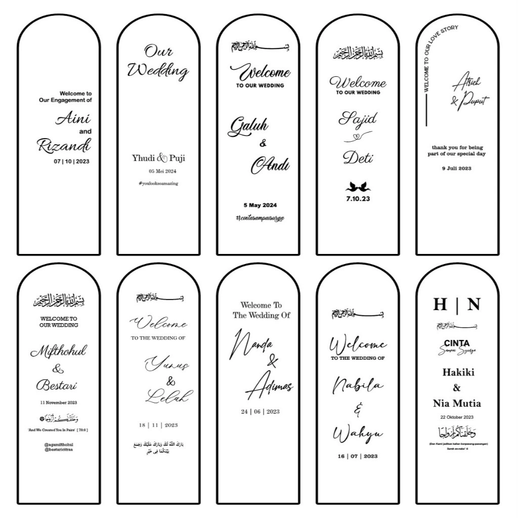 Sticker Mirror wedding sign | Stiker cermin nikah | stnad mirror wedding