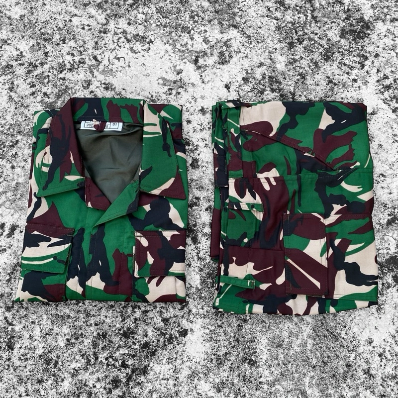SETELAN SERAGAM BAJU PDL TNI BALOTELI PREMIUM RESLETING PURING & VELCRO