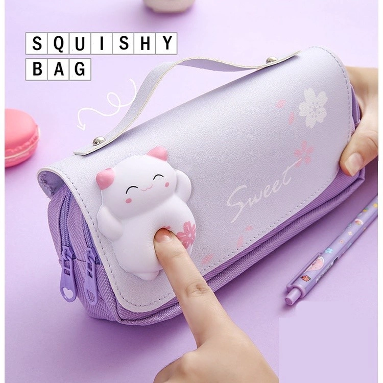 KOTAK PENSIL SQUISHY / TEMPAT ALAT TULIS BONEKA SQUISHY / SQUISHY / TEMPAT PERALATAN SEKOLAH / TEMPAT PENSIL SQUISHY | SQUISHI PENCIL CASE | KOTAK WADAH POUCH KOSMETIK ANAK REMAJA DEWASA