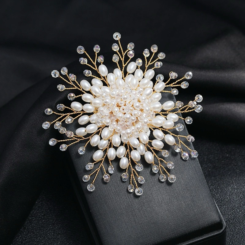 (Bebas beli 2 dapat bonus) B35 Bross hijab mutiara snowflake mewat titanium Korea original