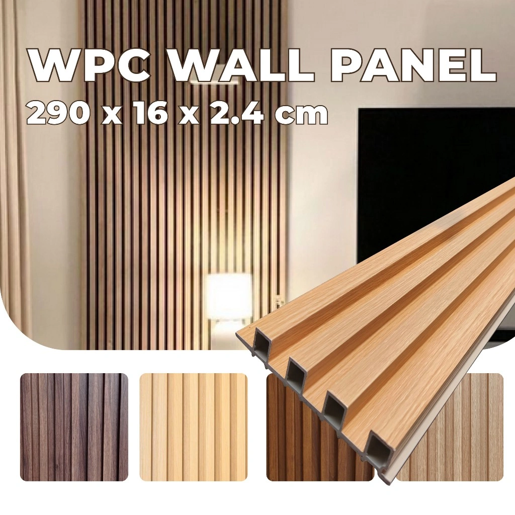 WPC WALLPANEL DINDING | WOOD WALL PANEL PVC HIASAN KAYU DINDING 3D 3 METER
