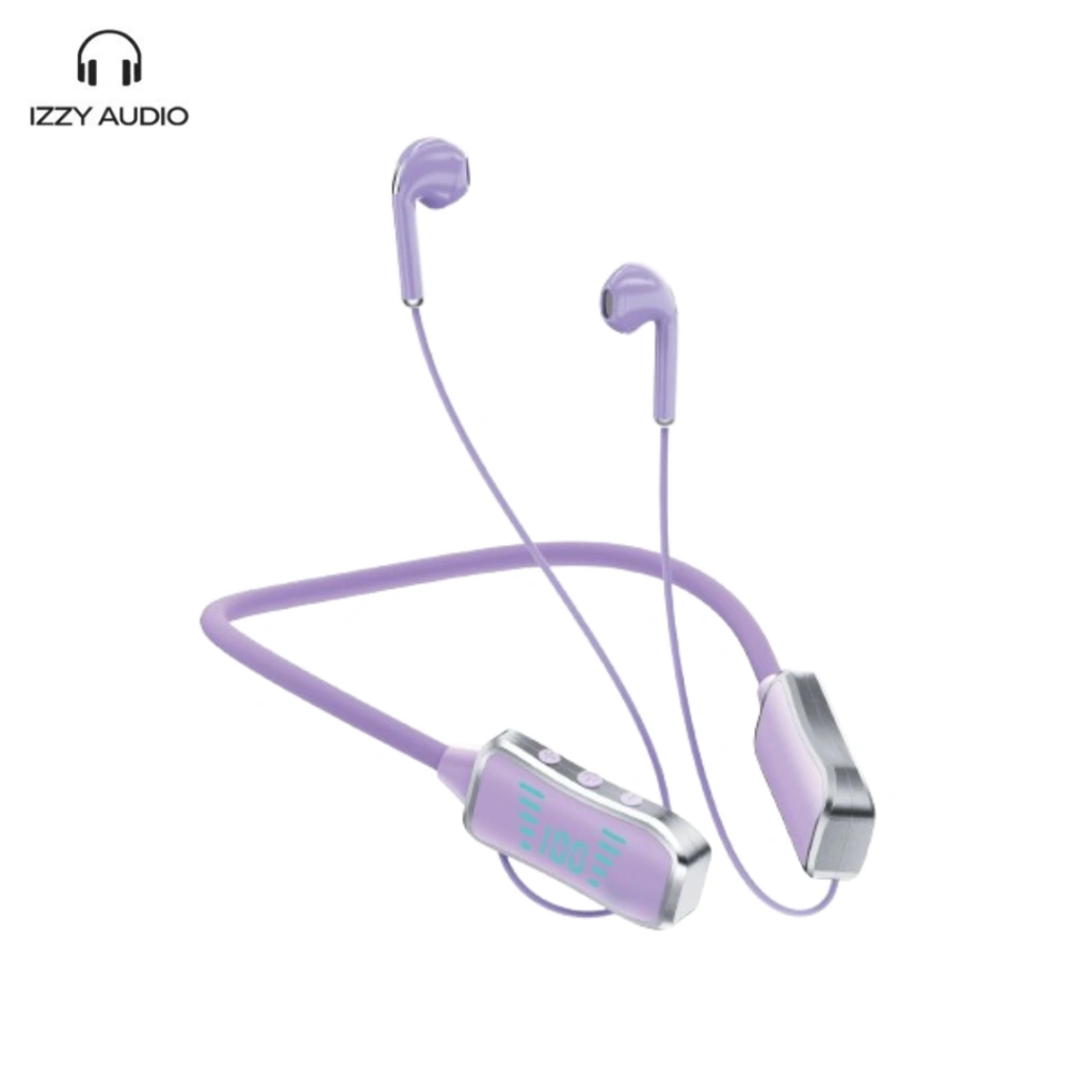 IZZY KL50 Sport Bluetooth 5.2 Earphone Wireless | Headset Neckband LED Display, Suara Jernih & Nyaman