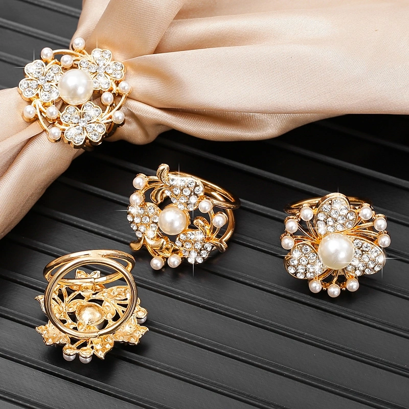 Ring/bros/Ring hijab mutiara/Bros/blossus bunga baru berbentuk kancing sutera/potongan harga terendah di pabrik