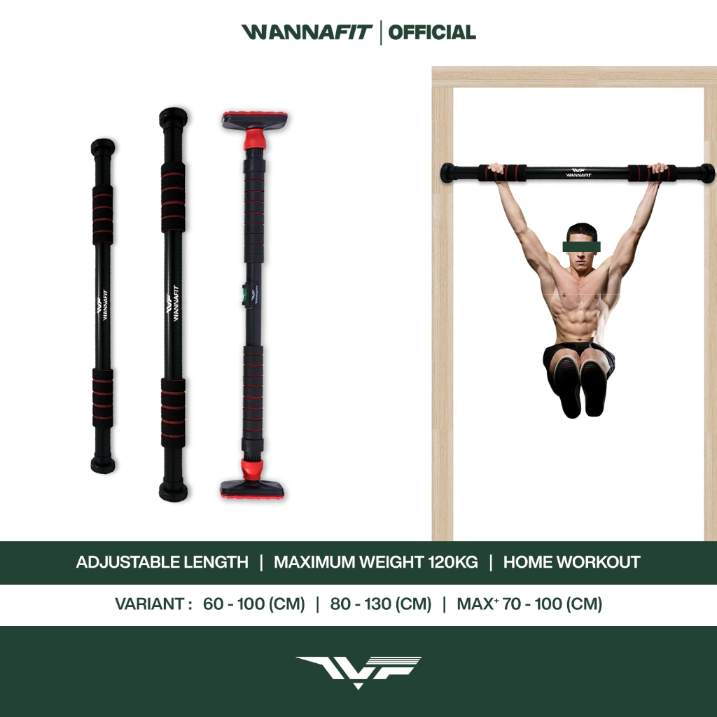 WANNAFIT Pull Up Bar Door Chinning | Alat Olahraga Rumah