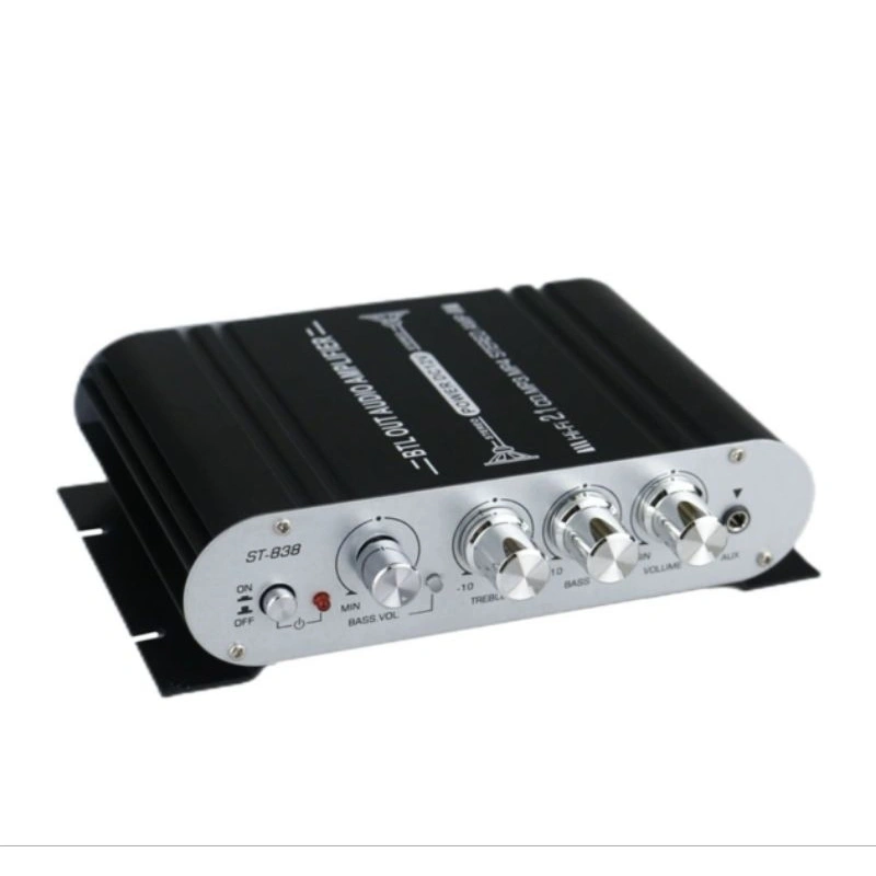 kerndy Car 3 Channel Hifi Stereo Amplifier Treble Bass Booster ST-838