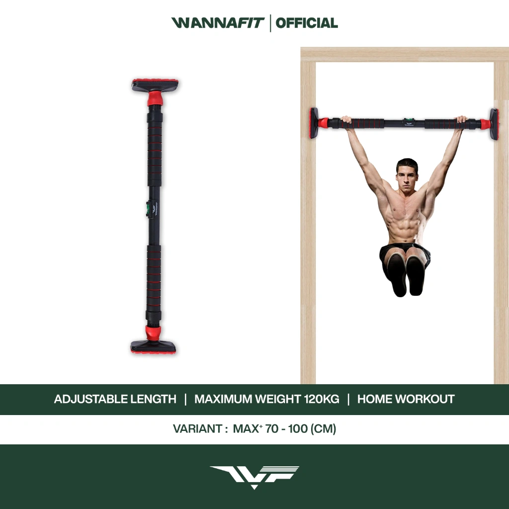 WANNAFIT MAX Pull Up Bar Door Chinning | Alat Olahraga Rumah