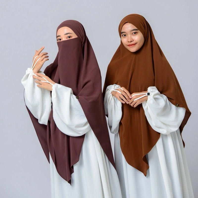 Tsurayya - Khiban (Khimar Bandana) Bahan Mazen Anti UV By Sultan / Free Cadar Tali Mazen