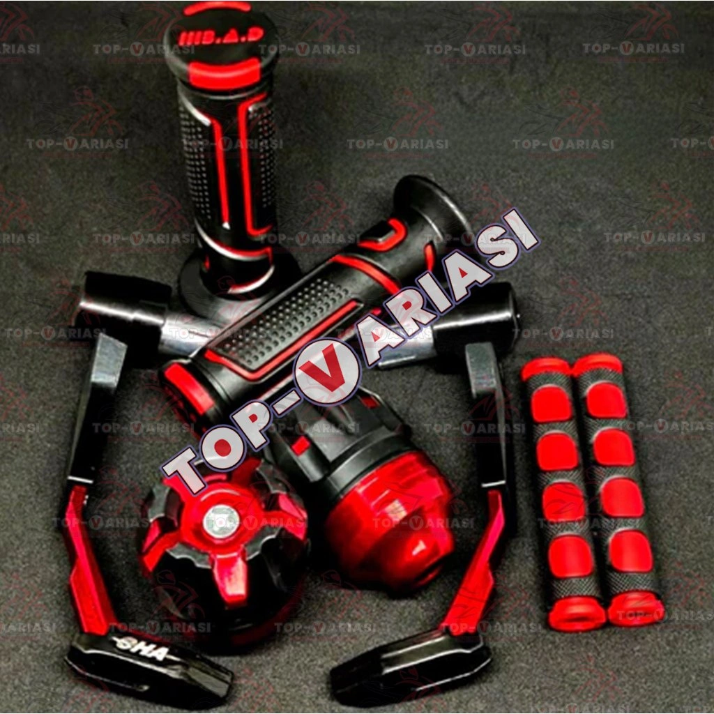 [PAKET VARIASI MOTOR 4IN1] STANG ACC VARIASI PROGUARD ROBOT PLUS HANDGRIP ESTAZER PLUS HANDLE KARET PLUS JALU AS UNIVERSAL MOTOR