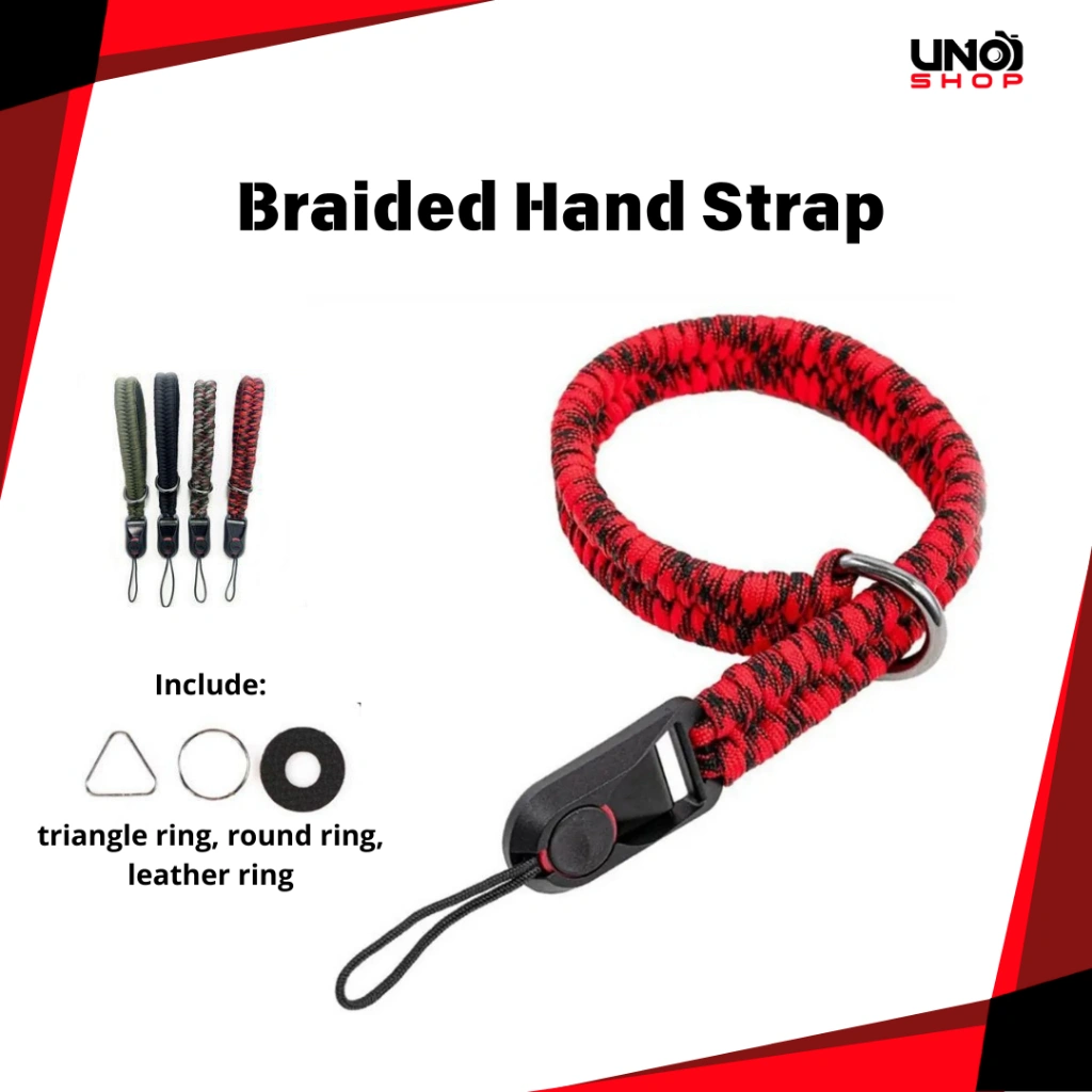Hand Wrist Strap Camera Braided with Quick Release Buckle Tali Kamera Tangan