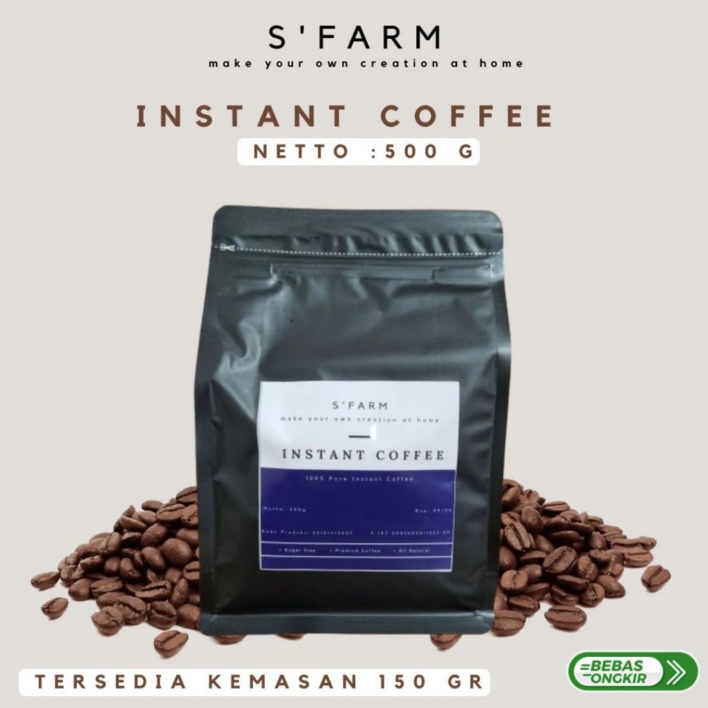 Instant Coffee Kemasan 500 gr - Refill Bubuk Kopi Instan Tanpa Ampas