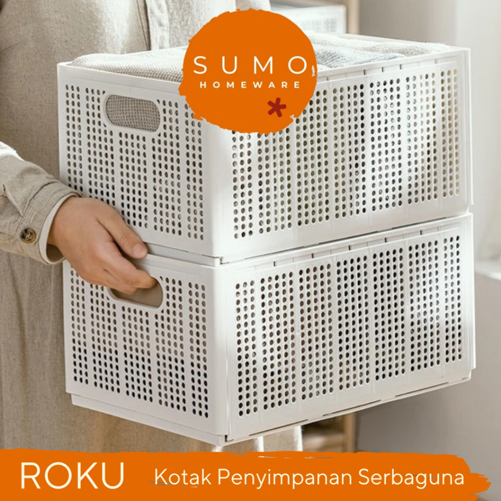 SUMO - ROKU Penyimpanan Kosmetik  Sekat Partisi Organizer Perhiasan Minimalis Kotak Storage Underwear Transparan Perapi Pakaian Dalam Multifungsi Wadah Lemari Kaos Kaki Pemisah