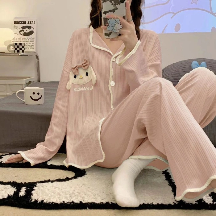 MP Baju Tidur Perempuan Set Piyama  Wanita Model Kekinian Premium Baju Lengang Panjang Celana Panjang 021