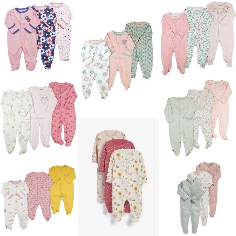 Baju Tidur Bayi Sleepsuit 3 in 1 Mamas Papas Premium Quality Cewek Perempuan