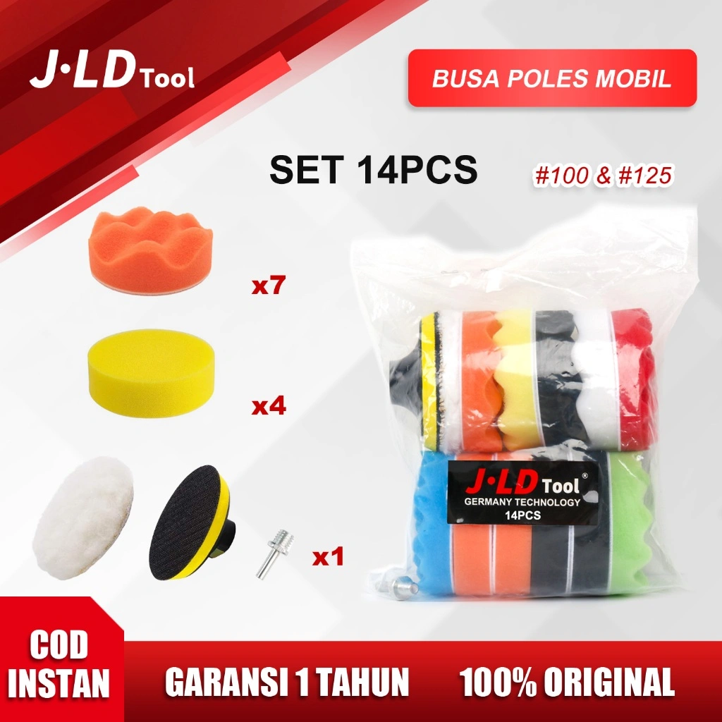 J.LD Tool Busa Poles Mobil Motor 4inch 5inch Spons Poles Body Mobil Set 14PCS Alat Poles