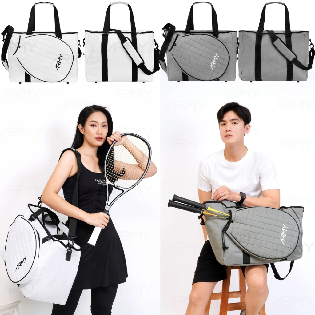 ARMY MX5 Tas Badminton Tenis Pria Wanita Two Ways Korea Stylish Selempang Tote Bag Bulu Tennis Padel