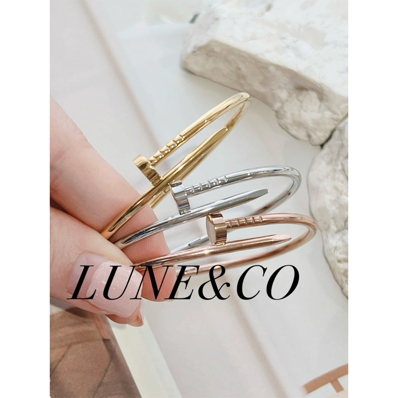 BS265 Gelang Paku Tipis 18K Titanium Anti Karat Anti Gatal