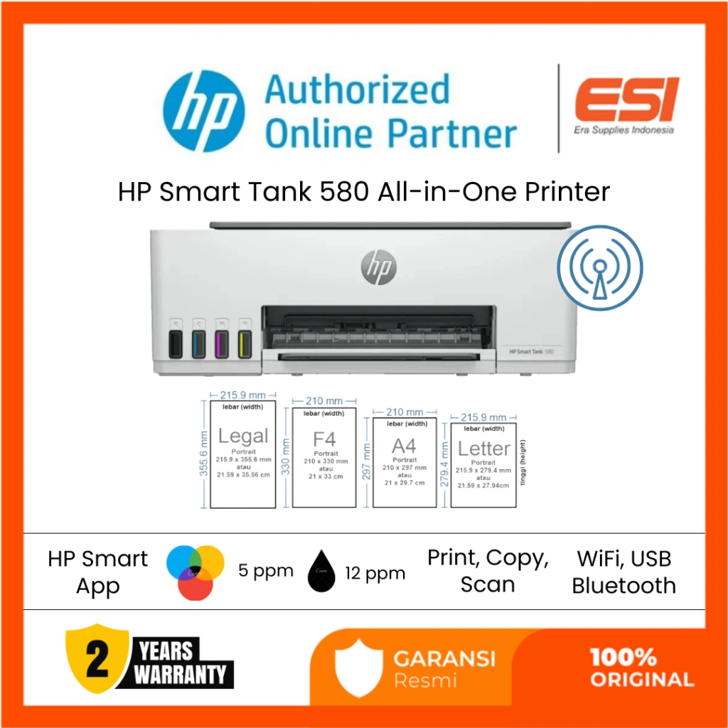 HP Smart Tank 580 All-in-One Printer