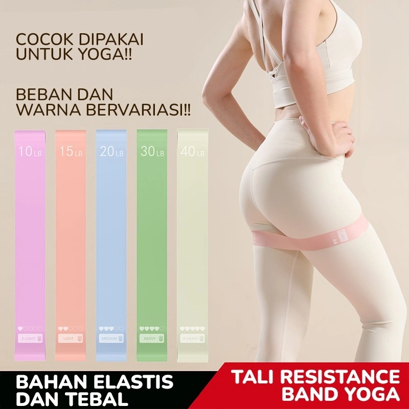BBAK RESISTANCE LOOP BANDS SET 5 PCS / YOGA BAND / KARET YOGA FITNES / TALI YOGA/ELASITC BAND