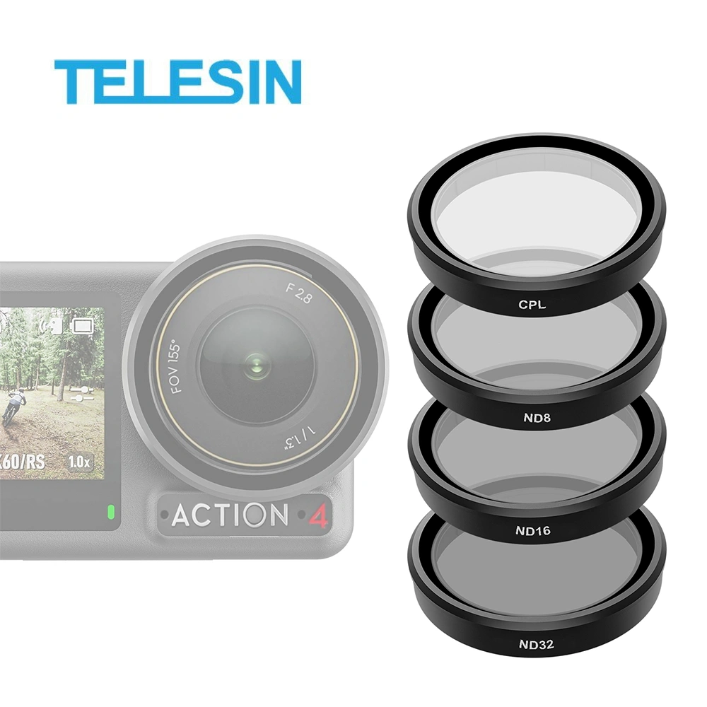 TELESIN CPL ND8 ND16 ND32 Lens Filter Set for DJI Action 3 4 5 Pro ND CPL Lens Action Camera
