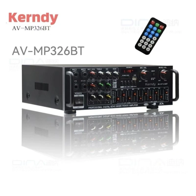 Amplifier KERNDY AV-326BT Bluetooth EQ Audio Amplifier Karaoke Home Theater KERNDY AV-Mp326BT