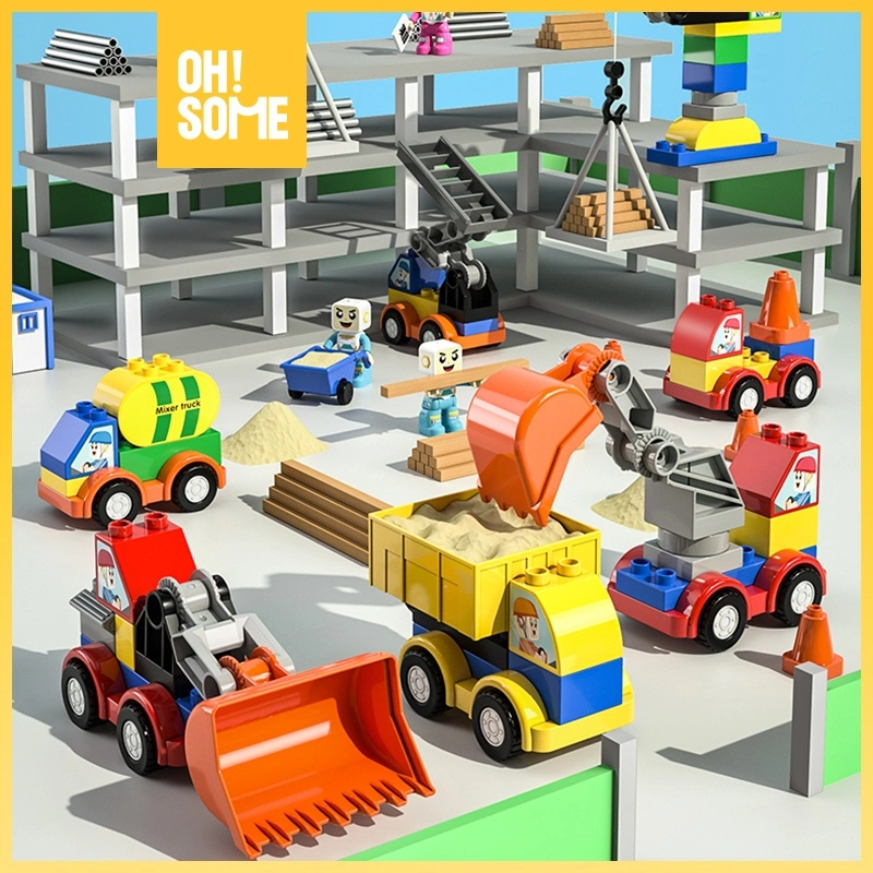 OHSOME  Yinerle City Engineering Car Robot 52 Pcs / Mainan Rakit Blok Susun Balok Mobil Robot Edukasi Anak 52 Pcs
