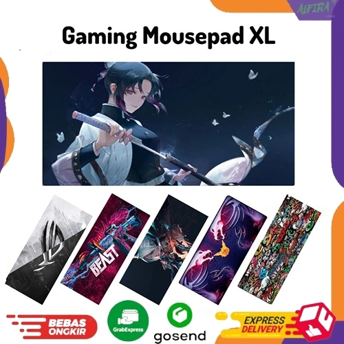 Mouse Pad Gaming XL Desk Mat Beragam Ukuruan Dan Desain Anime Mousepad Anti Slip Tidak Mudah Rusak