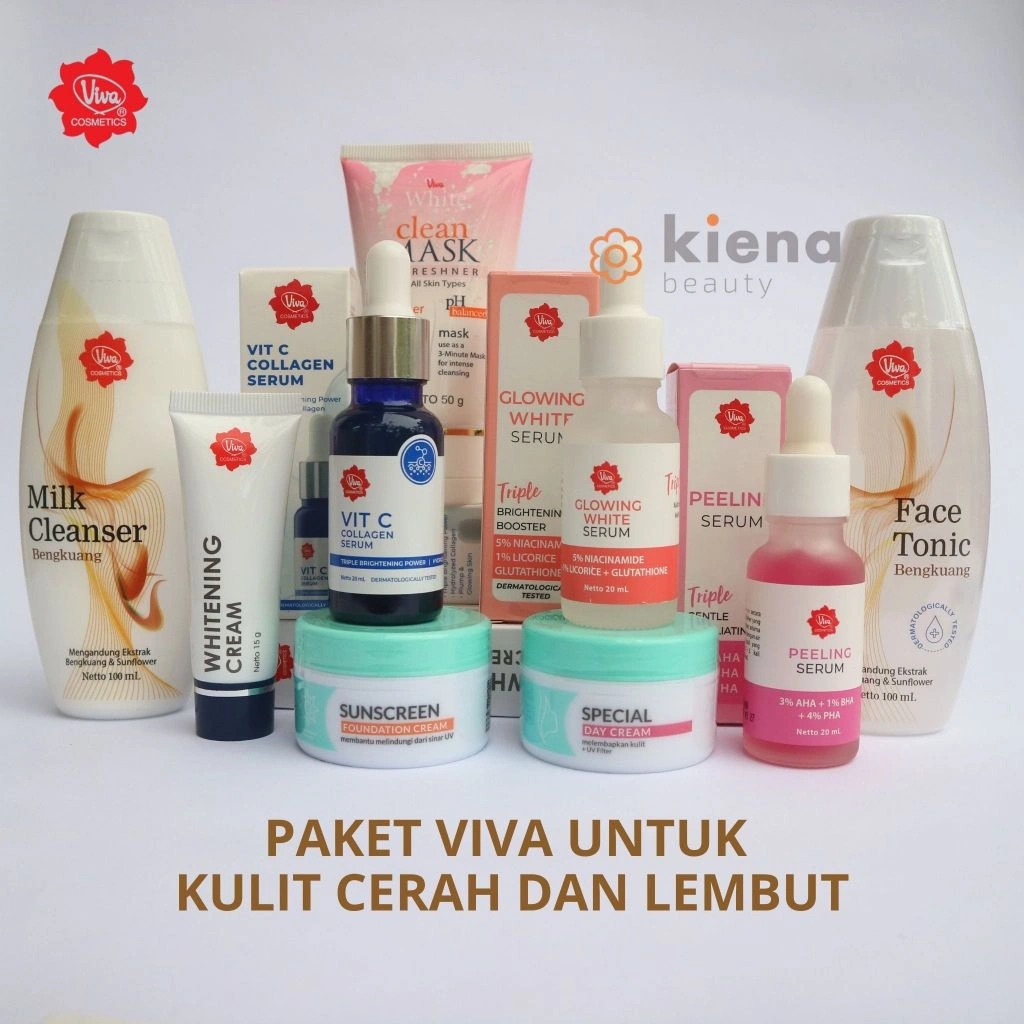 Paket VIVA Skincare Lengkap untuk Mencerahkan | Flek Hitam | Kusam | Penuaan Dini | Pori Tersumbat