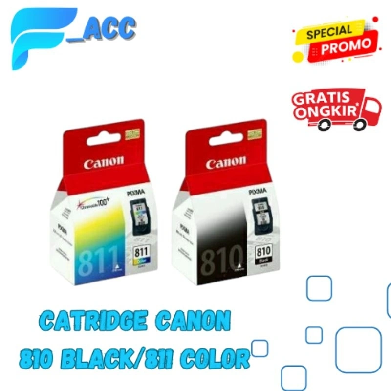 Tinta Canon PG-810(Black)+CL_811(Colour) Recycle premium for printer IP2770, IP2772, MP245, MP258