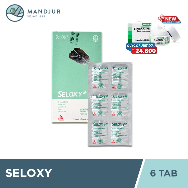 Seloxy 6 Kaplet - Vitamin A, C, E, Zinc dan Selenium