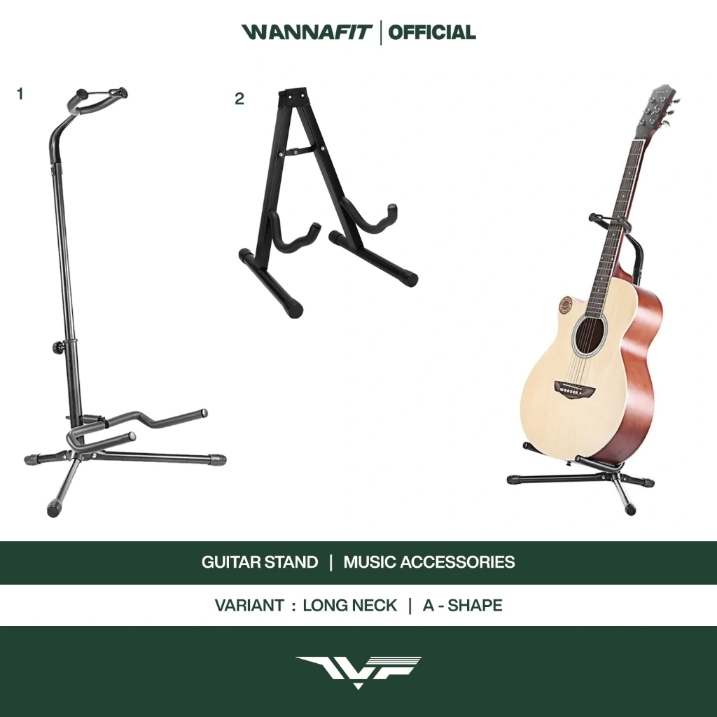WANNAFIT Stand Gitar | Long Neck - A Shape | Aksesoris Musik
