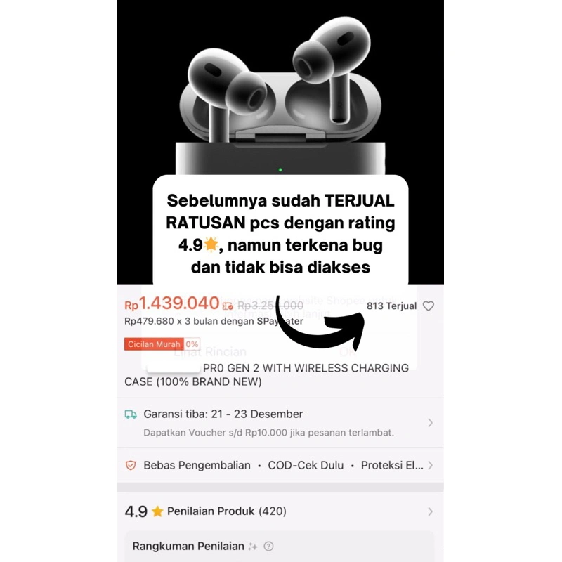 Airpds Pro Gen 2 USB-C with Wireless Charging Case (100% Brand New)