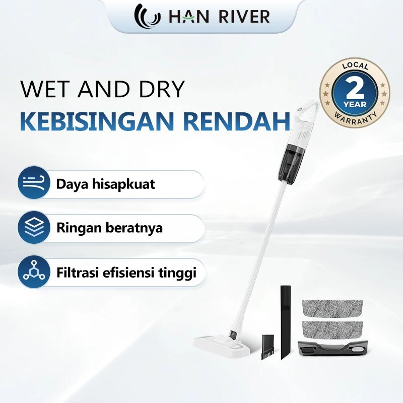 HAN RIVER Vacuum Cleaner Portable Hisap Dan Mengepel Penyedot Debu Putih/Hijau