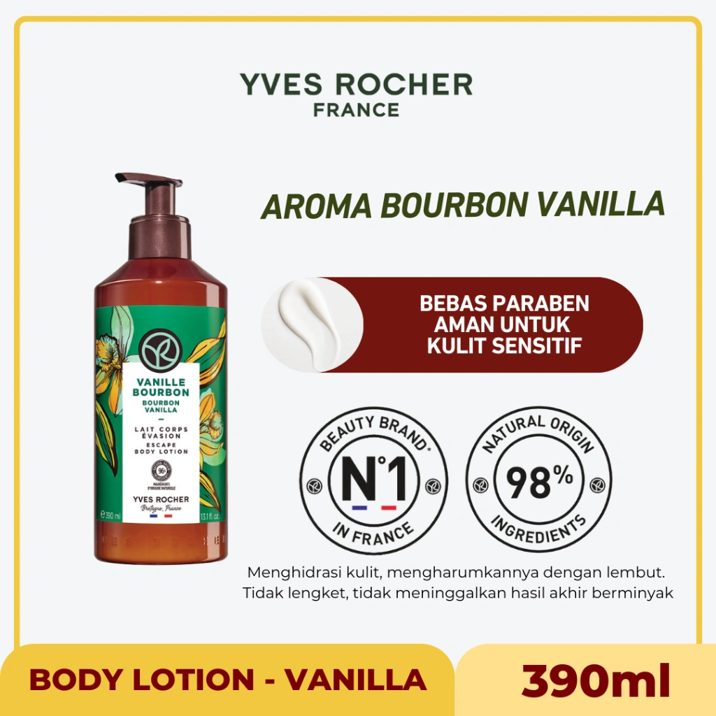 Yves Rocher Bourbon Vanilla Escape Body Lotion 390 ml