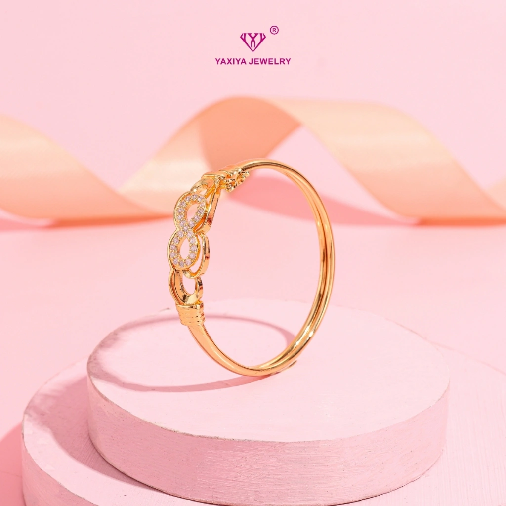 Yaxiya Gelang Bayi/Gelang Baby Perempuan Bangle Permata Perhiasan Lapis Emas 18K 969