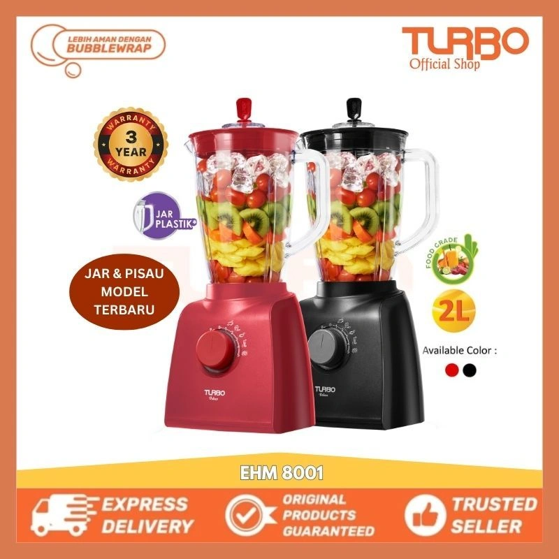 [NEW] Turbo Veloce  Daily Collection Plastic Blender / Blender Plastik 2 Liter EHM8001 Original Garansi Resmi 3 Tahun