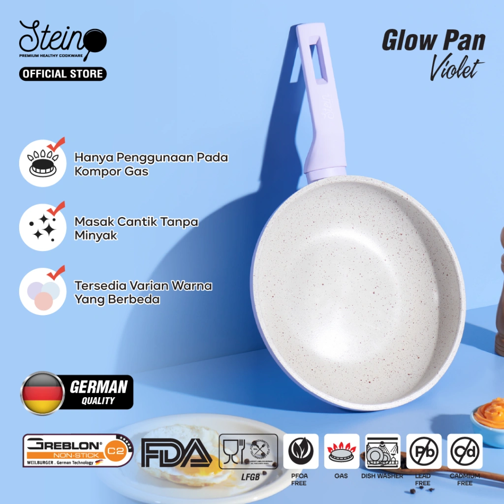 STEIN Glowpan Frypan 22cm (Panci Satuan) | Panci Anti-Lengket German