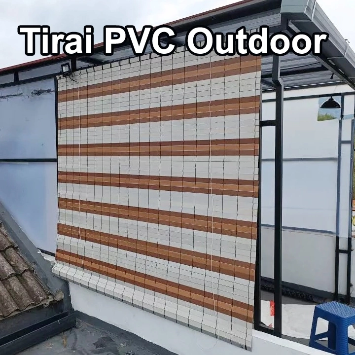 Tirai PVC Outdoor Tahan Panas Dan Air Hujan Kerai Pvc outdoor peredam panas dan hujan
