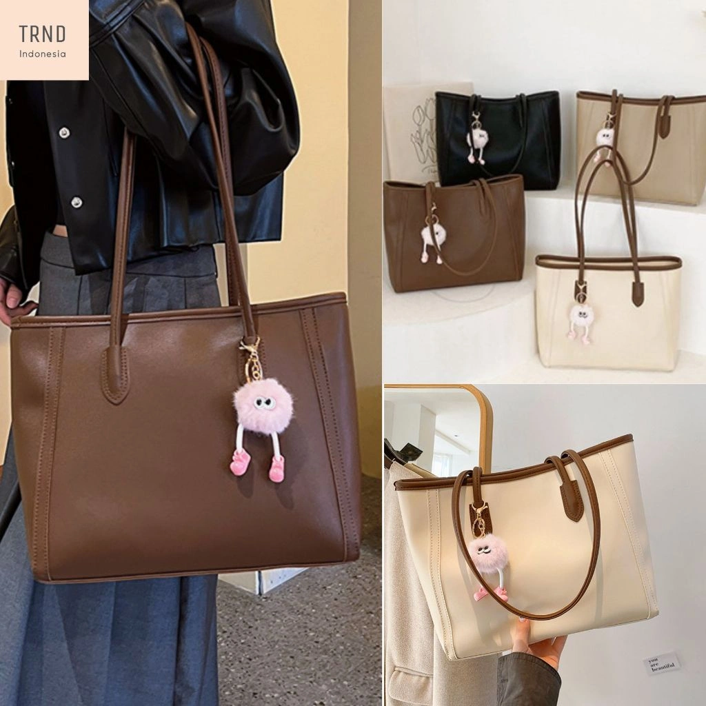 Tote Bag Kulit Wanita Fashion Tas Korea Bahan Kulit PU Premium Tas Kantor Wanita TB031 MINJI